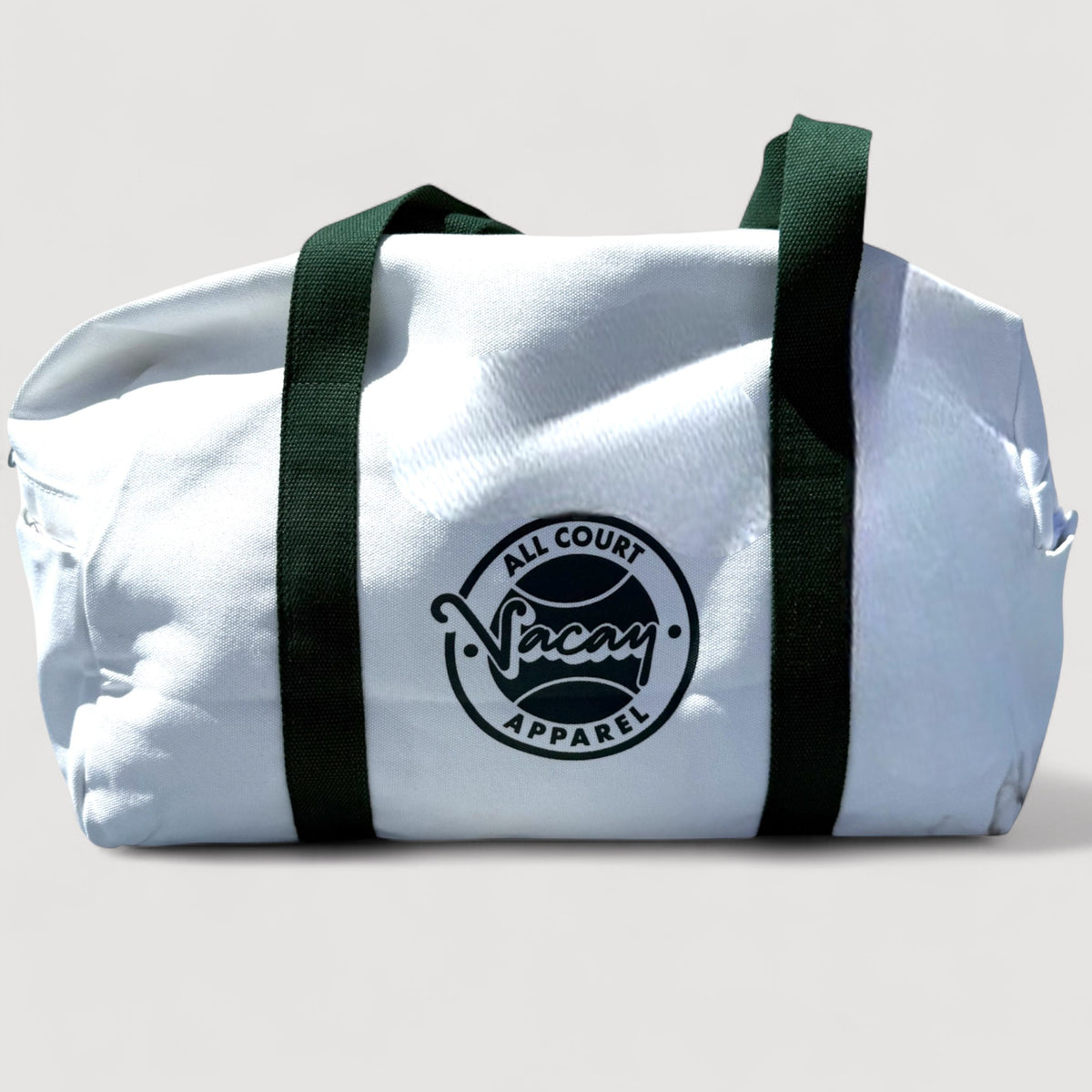 CLASSIC COURT DUFFEL BAG - WHITE / DEEP GREEN *SALE*