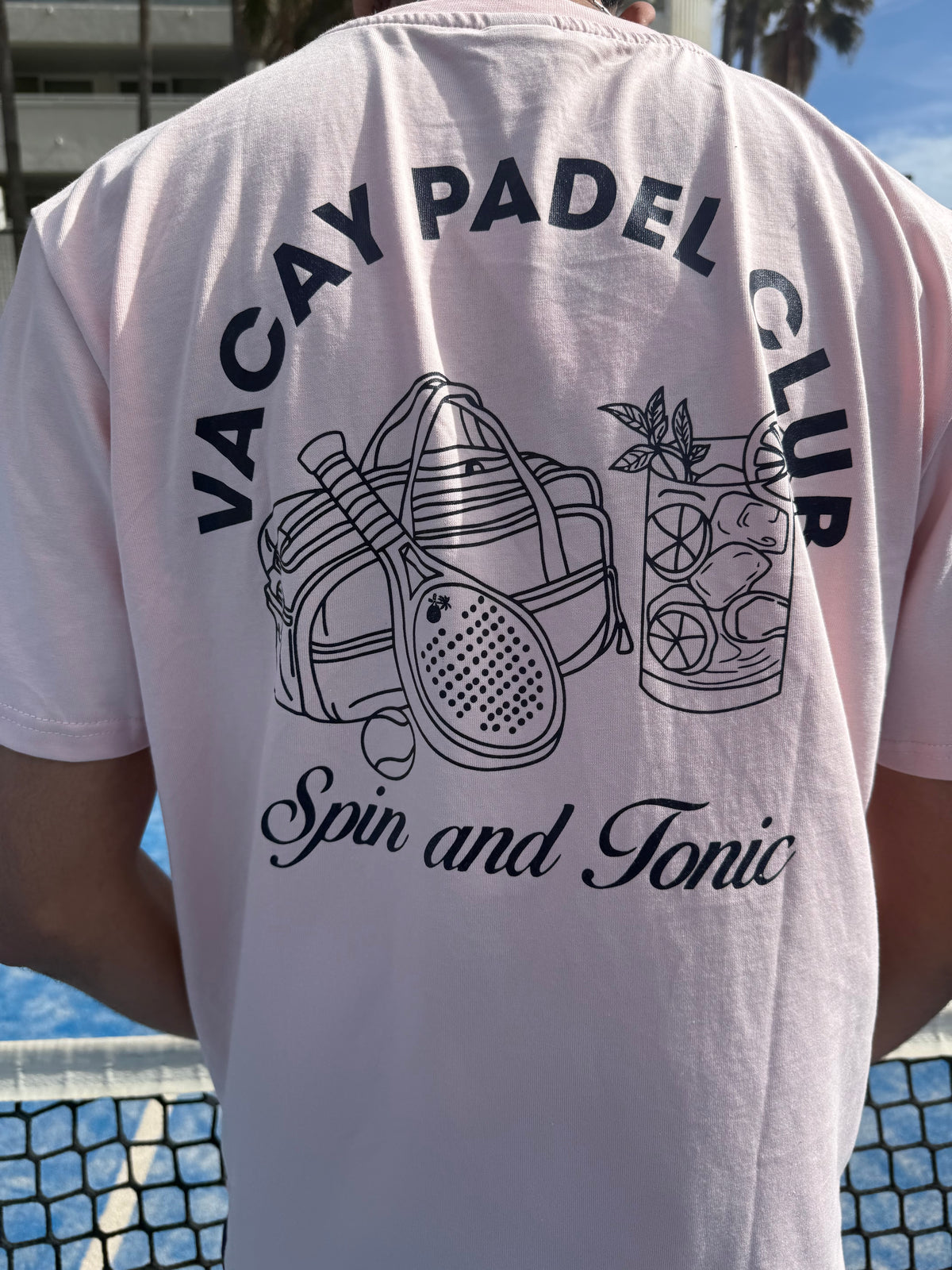 Spin & Tonic Padel Unisex Tee - Red Clay