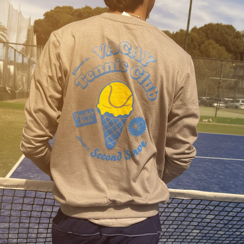 Ice Cream Long Sleeve Tennis Tee Unisex - Graphite *SALE*