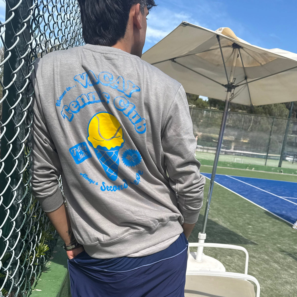 Ice Cream Long Sleeve Tennis Tee Unisex - Graphite *SALE*