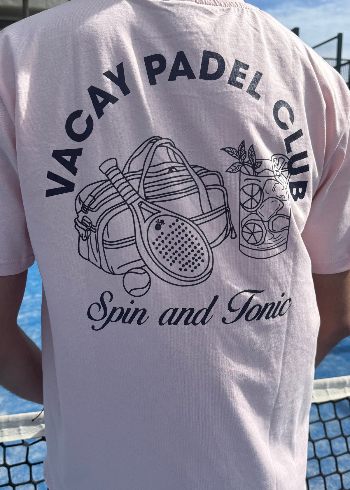 Spin & Tonic Padel Unisex Tee - Red Clay