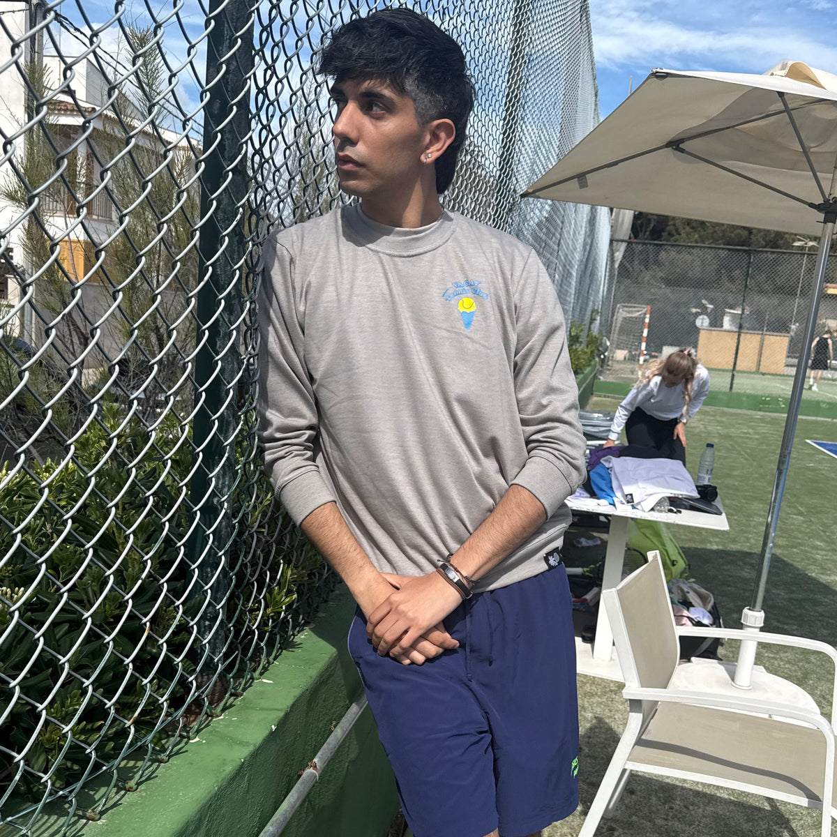 Ice Cream Long Sleeve Tennis Tee Unisex - Graphite *SALE*
