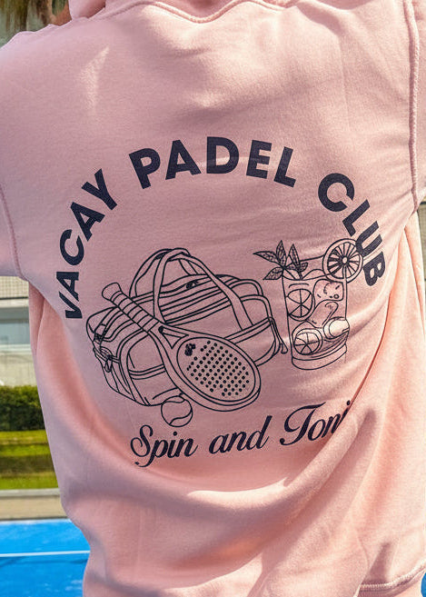 Spin & Tonic Padel Unisex Hoodie - Red Clay
