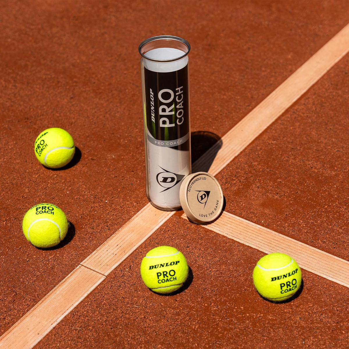 Dunlop Pro Coach Tennis Balls - 4 ball tube