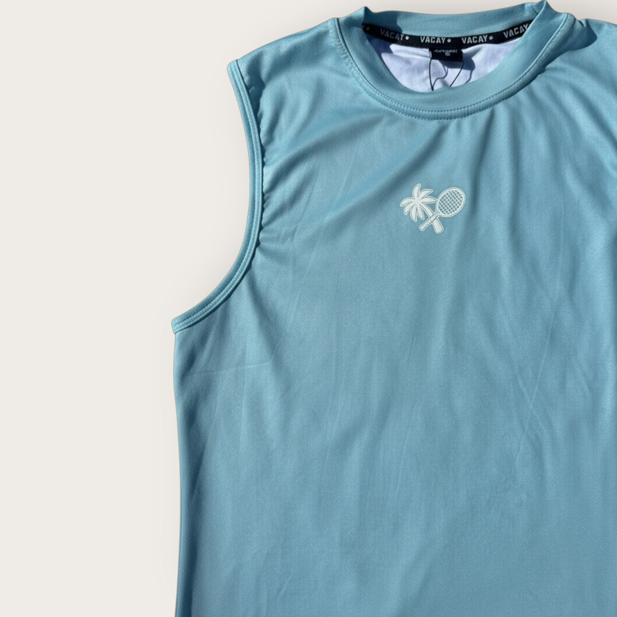 Women’s Tie Break Court Tank - Aqua Marine / White