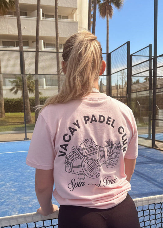 Spin & Tonic Padel Unisex Tee - Red Clay