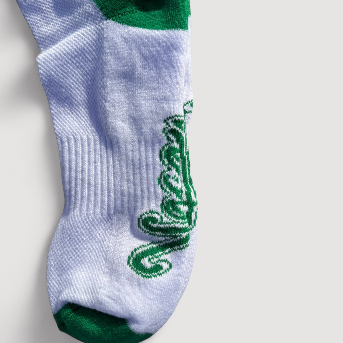 VARSITY SOCKS (ONE PAIR) - WHITE / DEEP GREEN