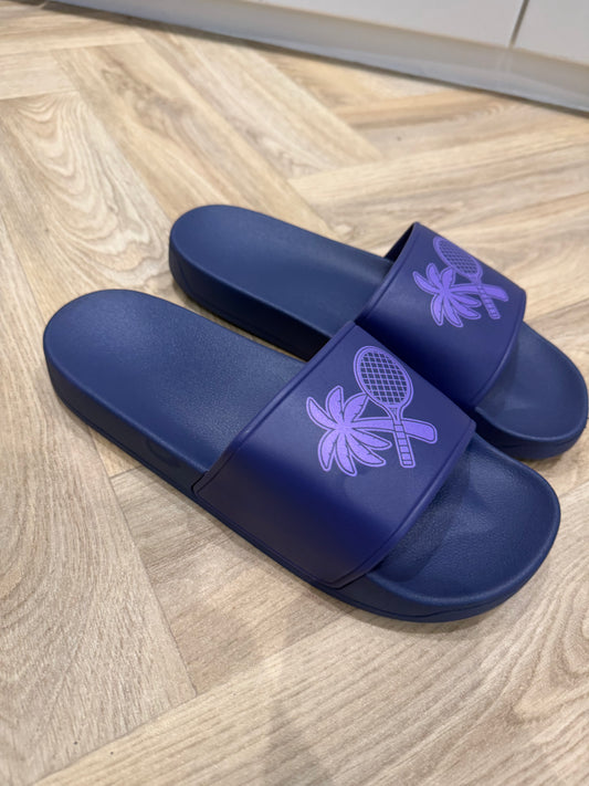 Men's Palm Sliders - Blue / Purple