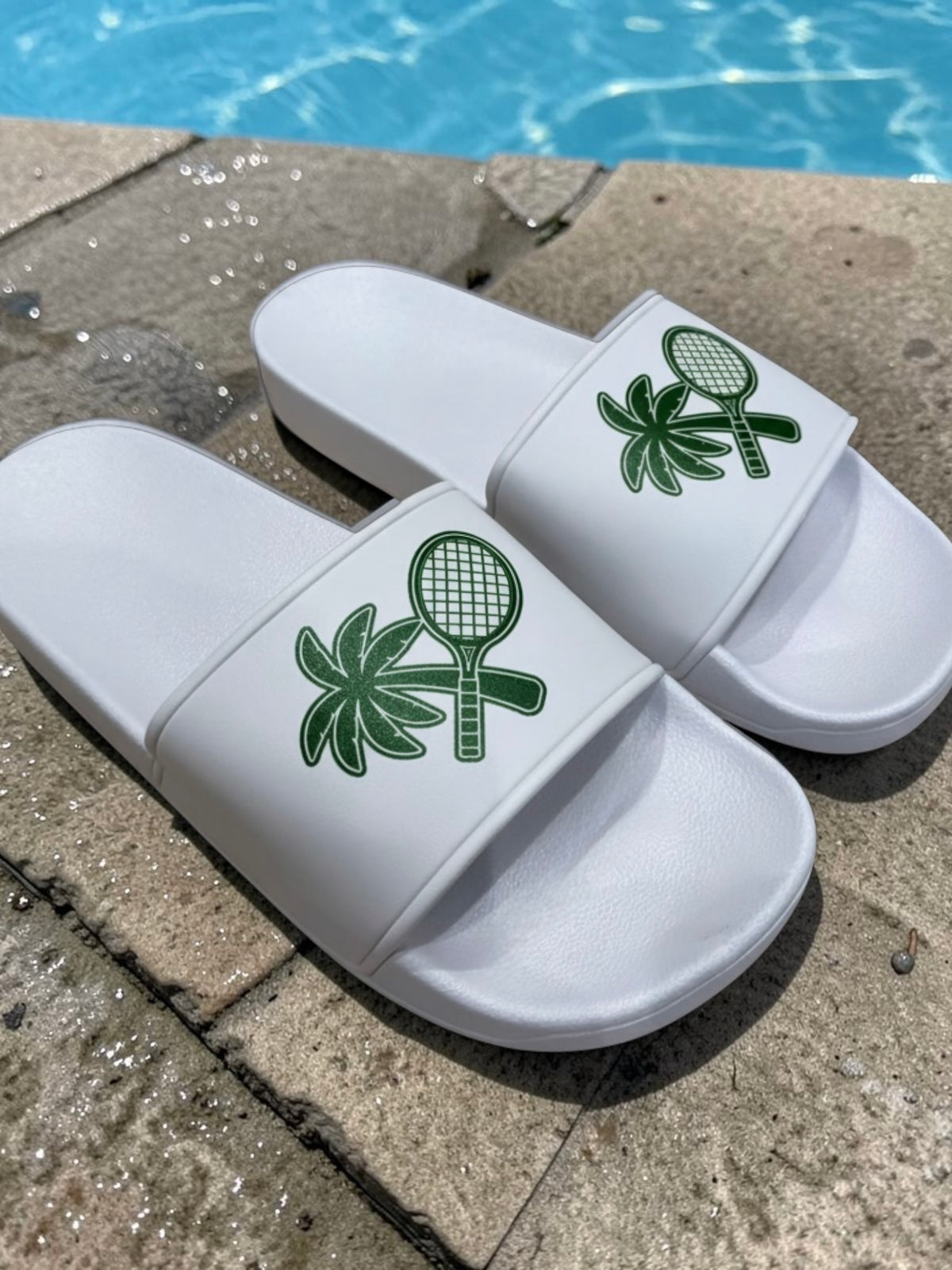 Men's Palm Sliders - White