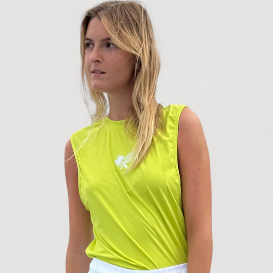 PERFORMANCE WOMEN'S COURT TANK - LIME GREEN