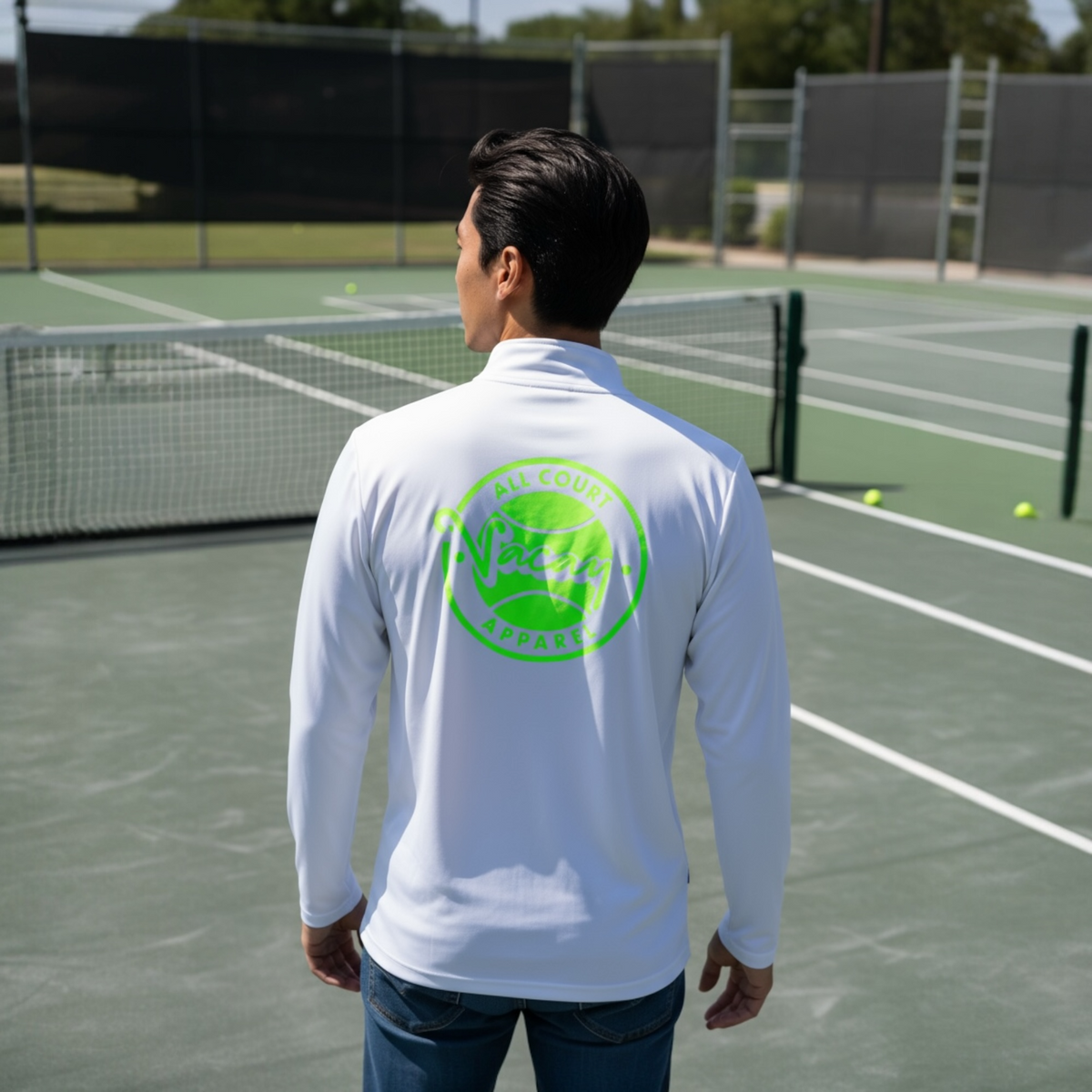 PERFORMANCE 1/4 ZIP ACE TOP - WHITE *SALE*