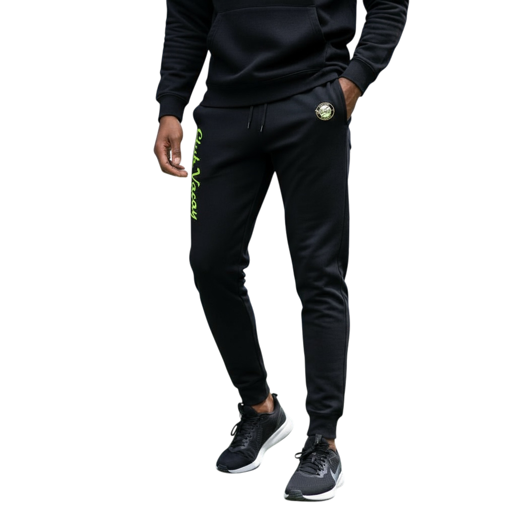 Men's Club Vacay Joggers - Black / Lime *SALE*