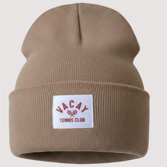 Tennis Club Beanie - Dark Sand