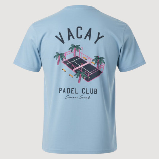 CLUB TROPICANA PADEL T-SHIRT -UNISEX - SKY BLUE