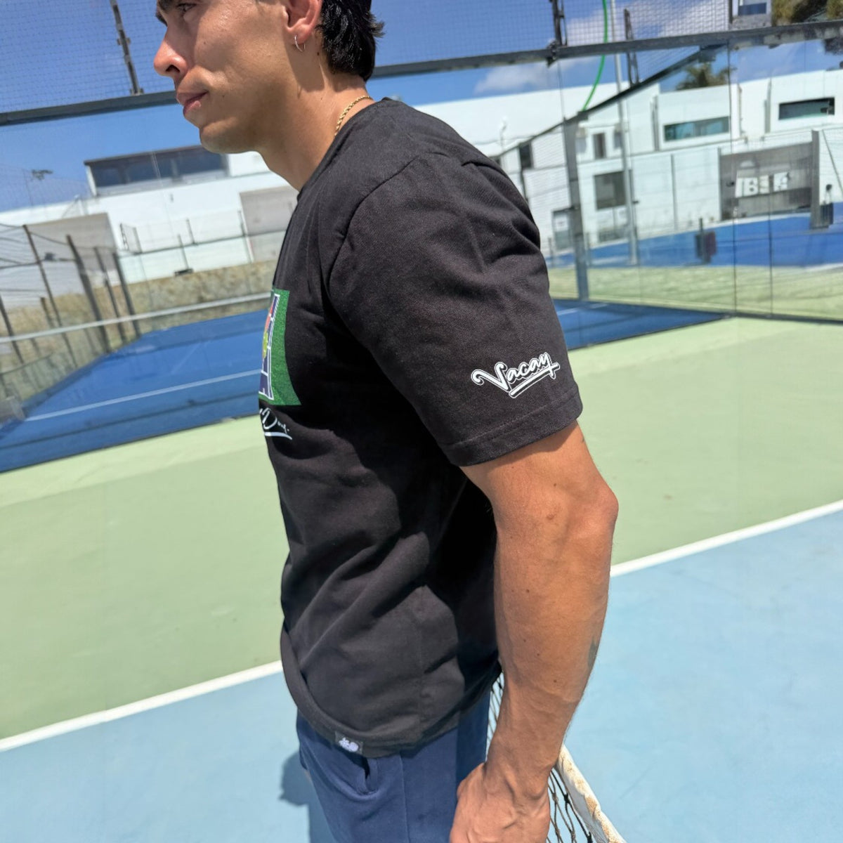 ALL COURT ALL DAY T-SHIRT - UNISEX - BLACK *SALE*